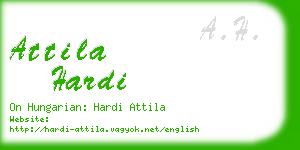 attila hardi business card
